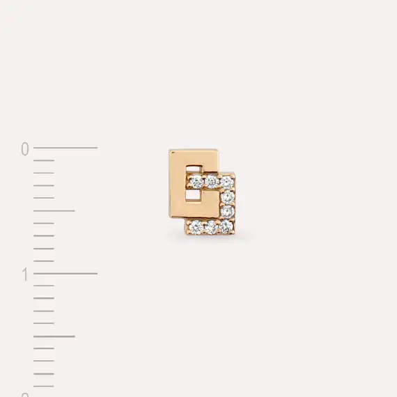 Nest Diamond Rose Gold Single Earring - 4