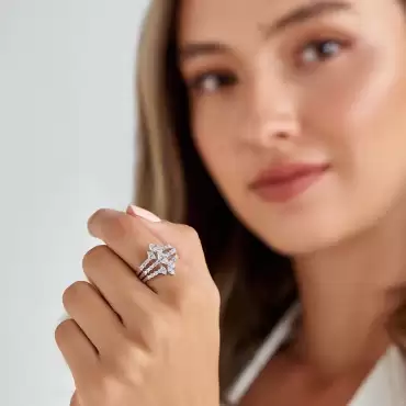 Niki 1.59 CT Baguette and Marquise Cut Diamond White Gold Ring - Nev Jewellery (1)