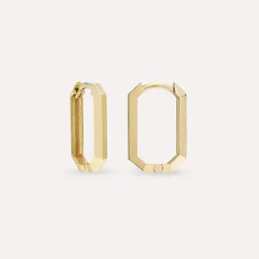 Nooky Yellow Gold Hoop Earring - Nev Jewellery (1)