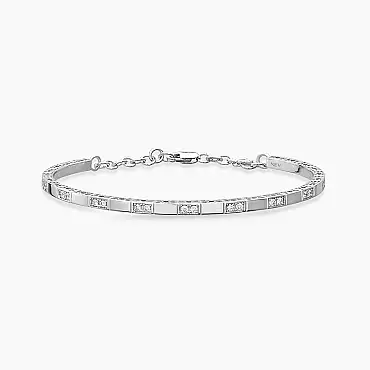 Oblong 0.41 CT Diamond White Gold Bracelet - Nev Jewellery (1)