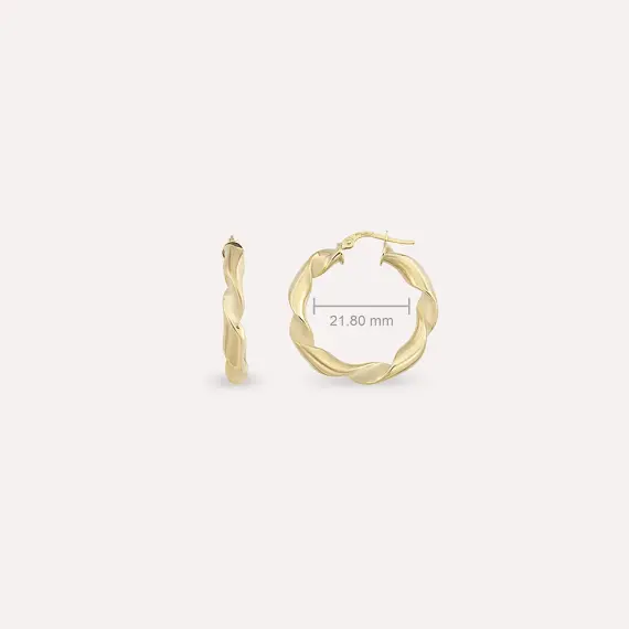 Ondra M Yellow Hoop Earring - 4