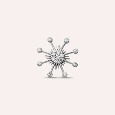 Orbit 0.05 CT Diamond White Gold Single Earring - Nev Jewellery