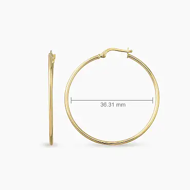 Oryx L Yellow Gold Hoop Earrings - Nev Jewellery (1)