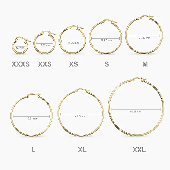 Oryx M Yellow Gold Hoop Earrings - 3