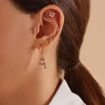Peace Diamond Rose Gold Piercing - Nev Jewellery (1)