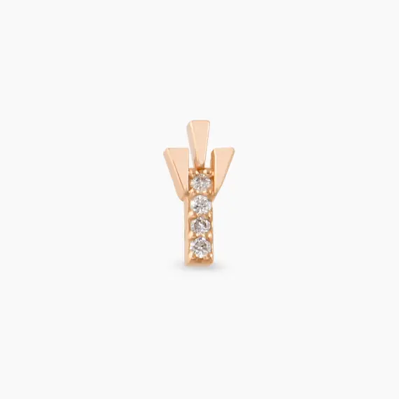 Peace Diamond Rose Gold Piercing - 3