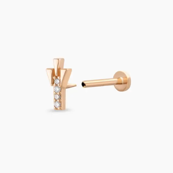 Peace Diamond Rose Gold Piercing - 4