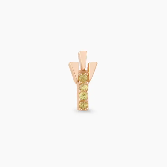 Peace Yellow Sapphire Rose Gold Piercing - 3
