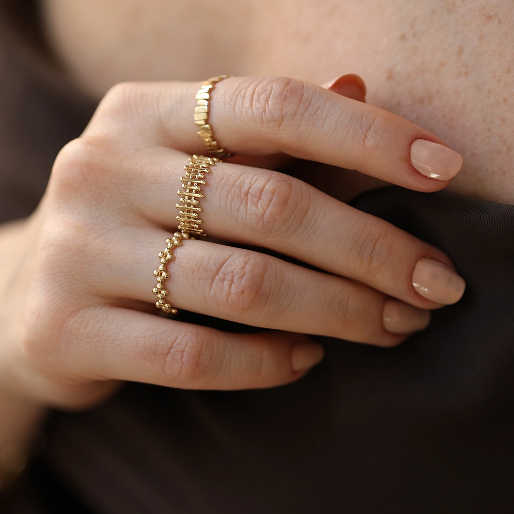 Perla Yellow Gold Ring - 2