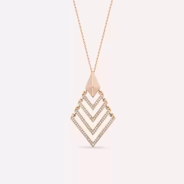 Phantom 0.52 CT Diamond Rose Gold Necklace - Nev Jewellery (1)