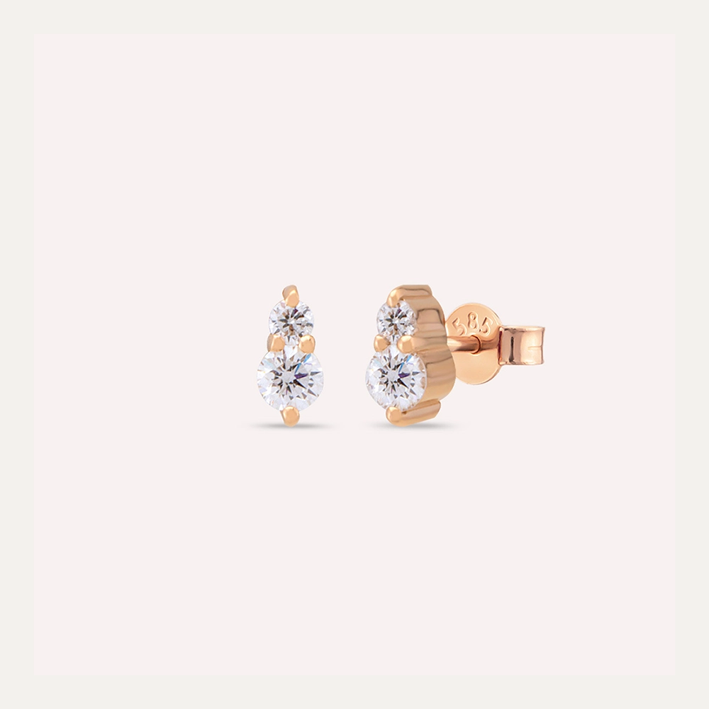 Pix Mini 0.22 CT Diamond Rose Gold Earring - Nev Jewellery (1)