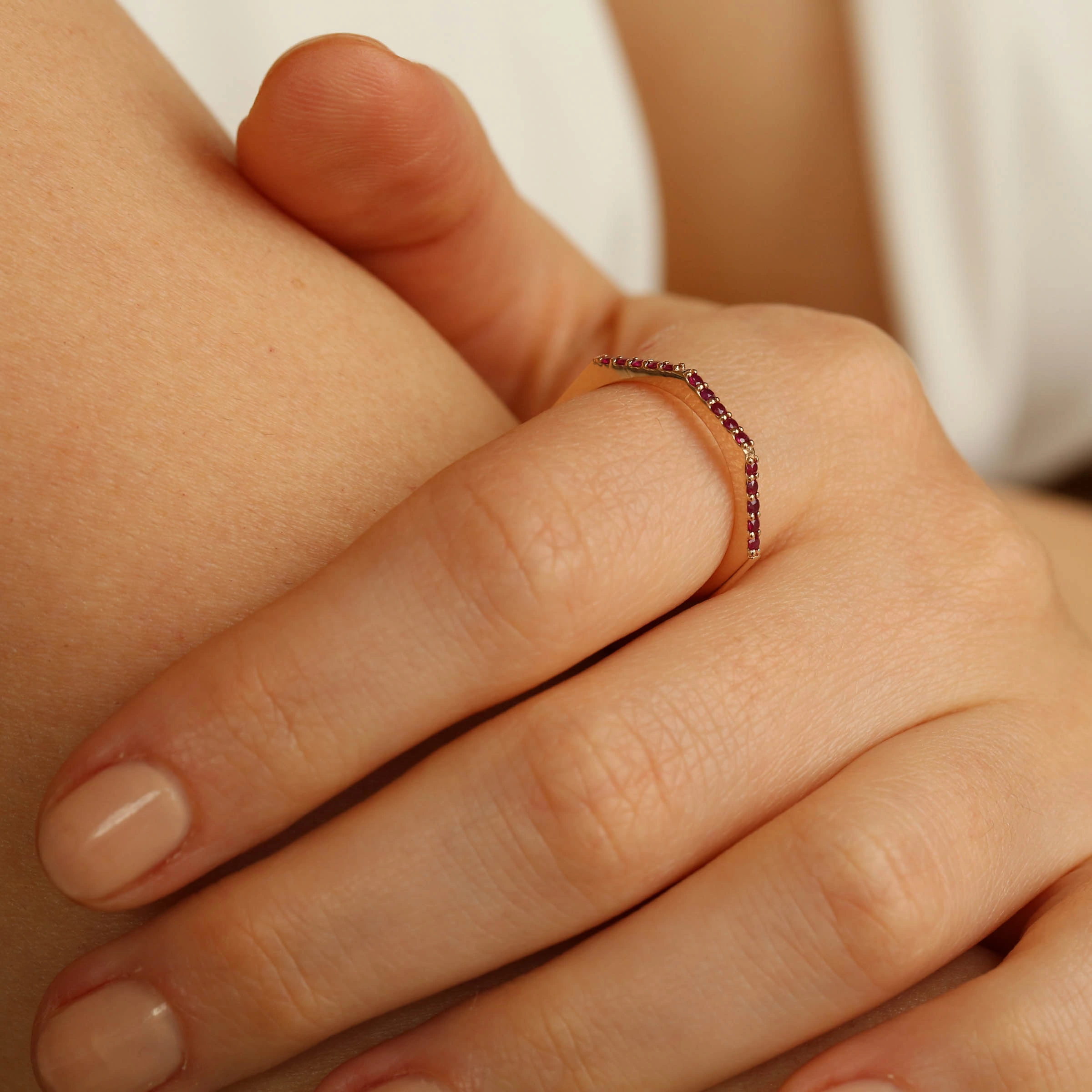 Pure 0.20 CT Ruby Rose Gold Ring - Nev Jewellery (1)