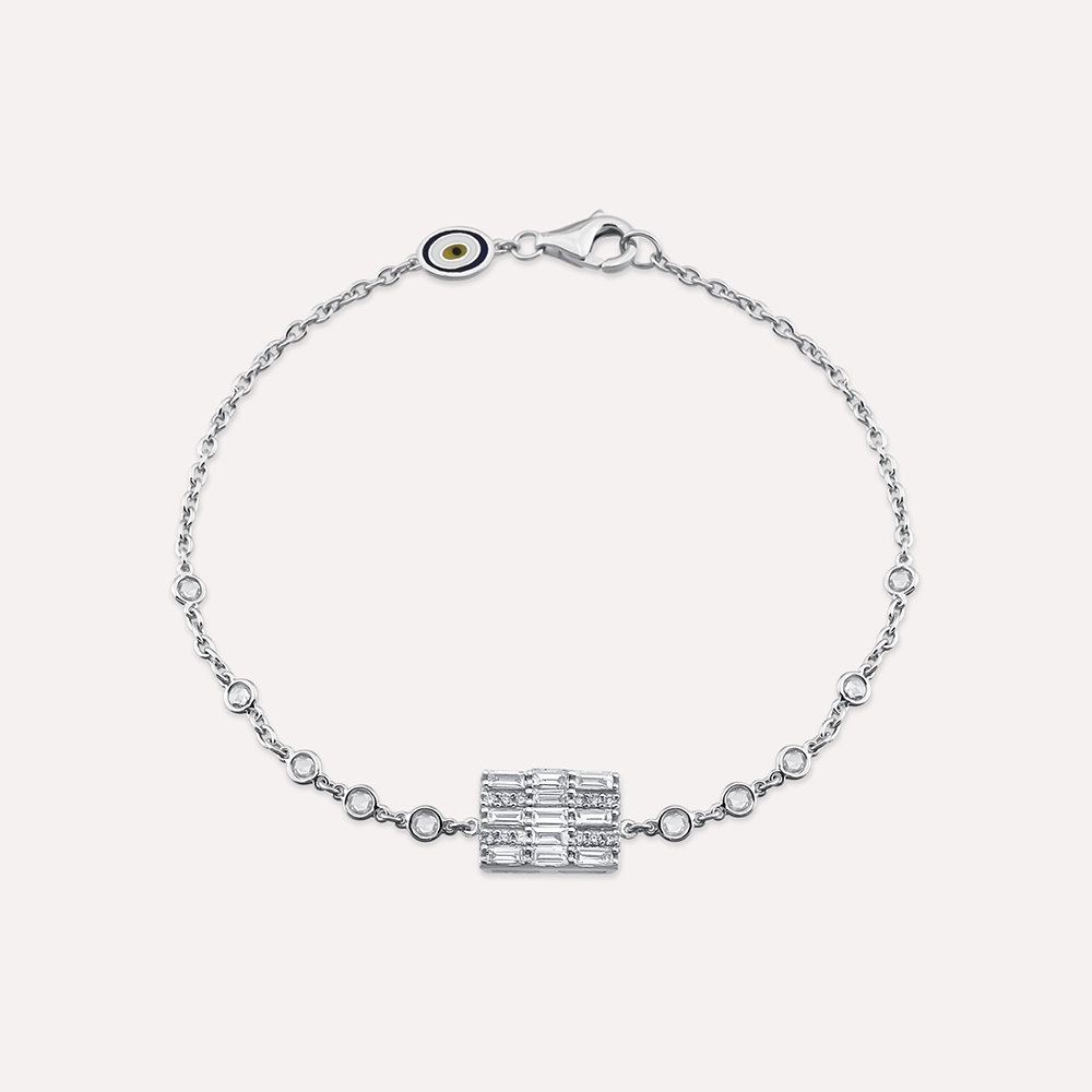 Purl 0.69 CT Baguette Cut Diamond and Rose Cut Diamond Bracelet - Nev Jewellery (1)