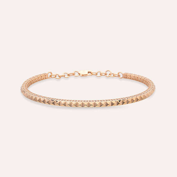 Pyramid Rose Gold Bracelet - 2