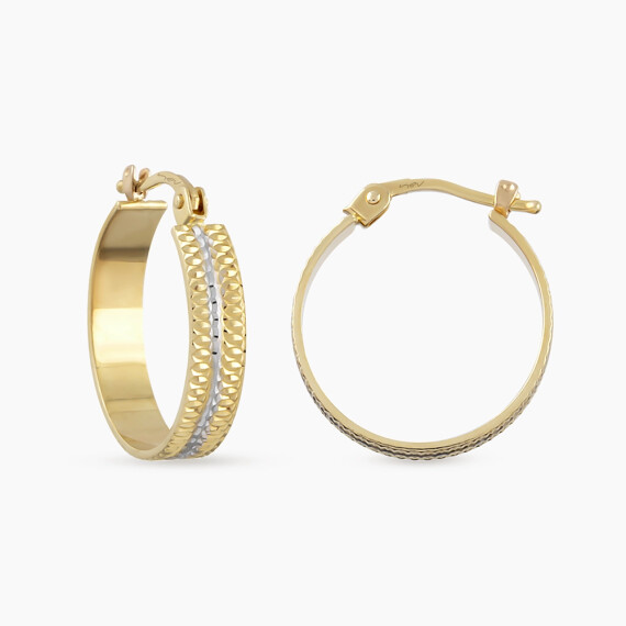 Ravia Yellow Gold Italian Earring - Nev Jewellery