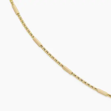 Recta Yellow Gold Italian Necklace - Nev Jewellery (1)