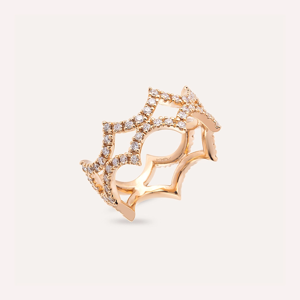 Reflect 0.73 CT Diamond Rose Gold Ring - 1