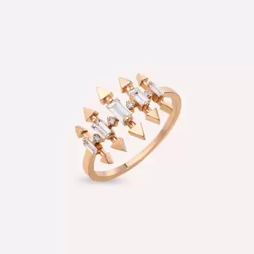 Remi 0.34 CT Baguette Cut Diamond Rose Gold Ring - Nev Jewellery (1)