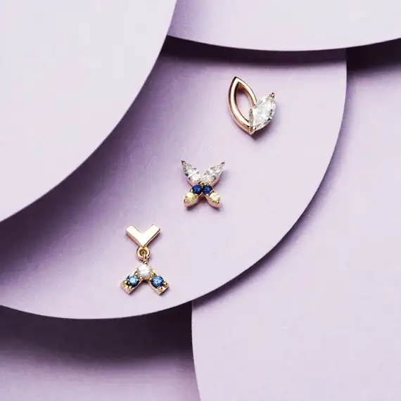 Rhea Marquise Cut Diamond Rose Gold Piercing - 3