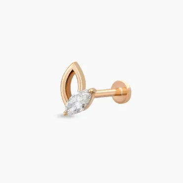 Rhea Marquise Cut Diamond Rose Gold Piercing - Nev Jewellery (1)