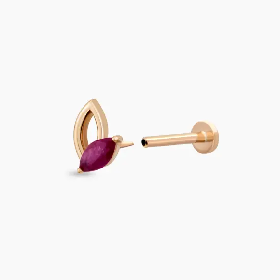 Rhea Ruby Rose Gold Piercing - 5