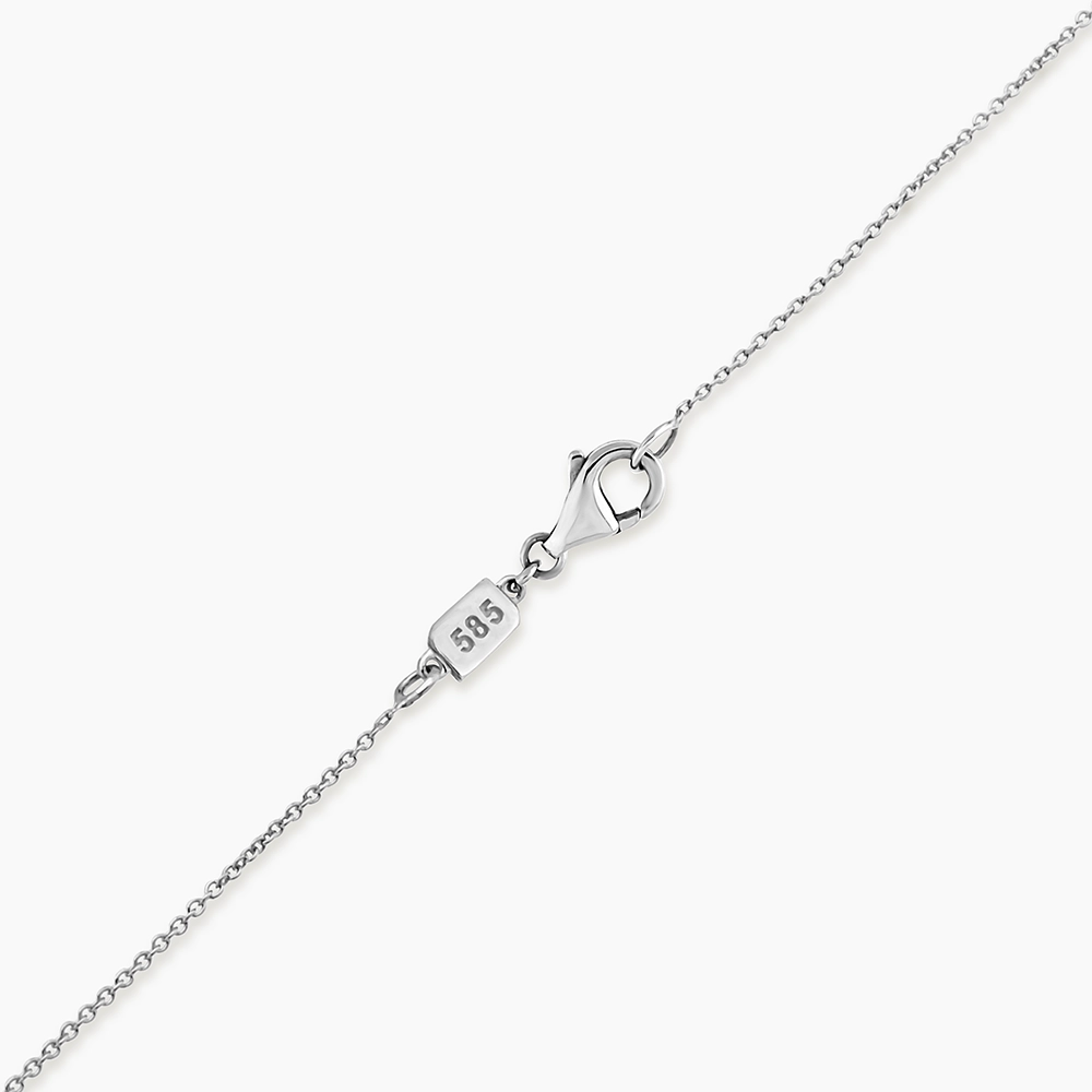 Rhythm Sapphire and Diamond White Gold Necklace - Nev Jewellery (1)