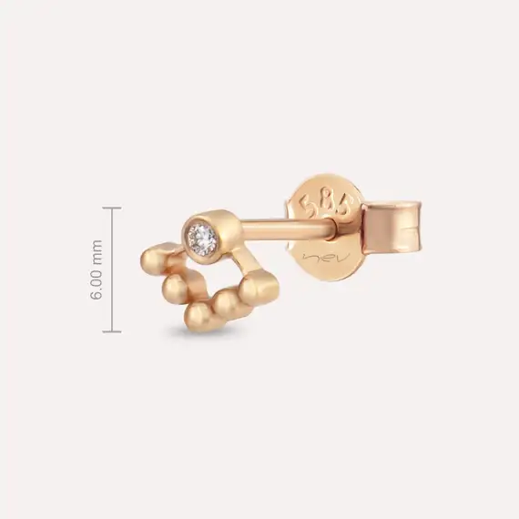 Rina Diamond Rose Gold Earring - 3