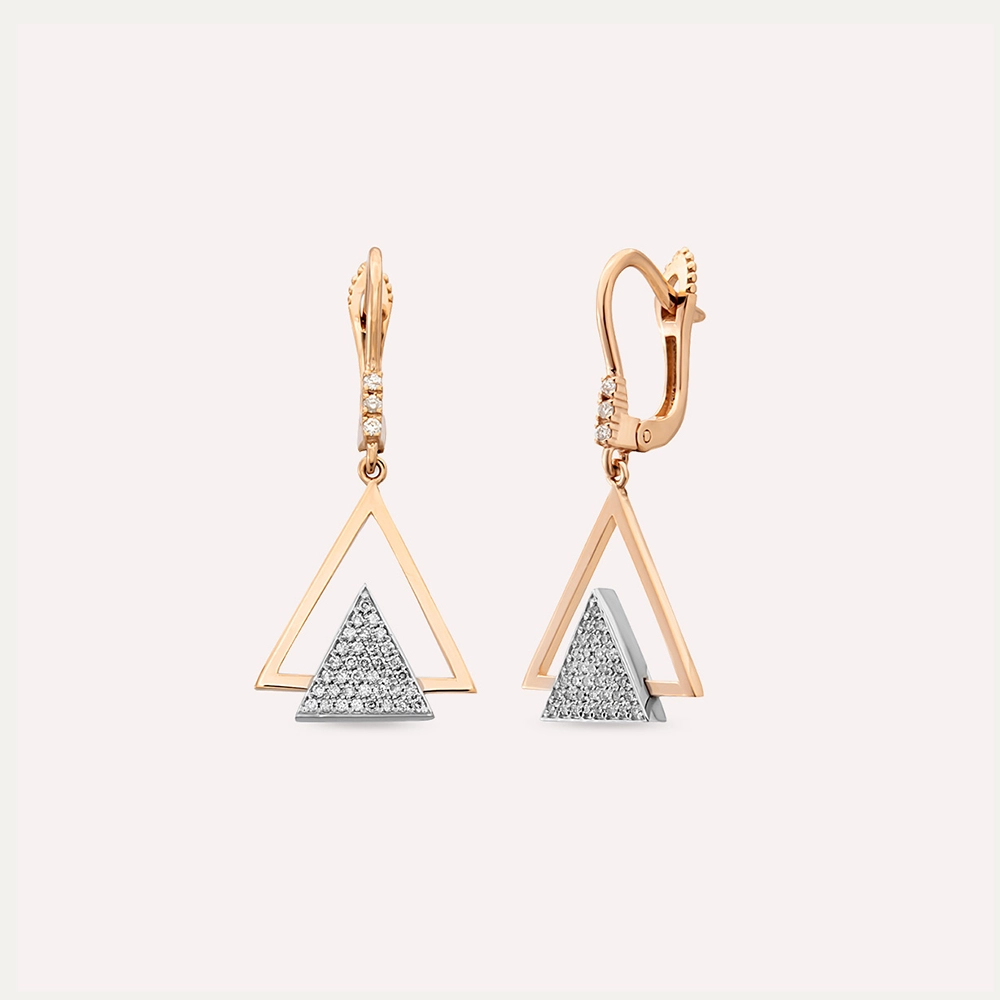 Rise 0.28 CT Diamond Rose Gold Earring - 3