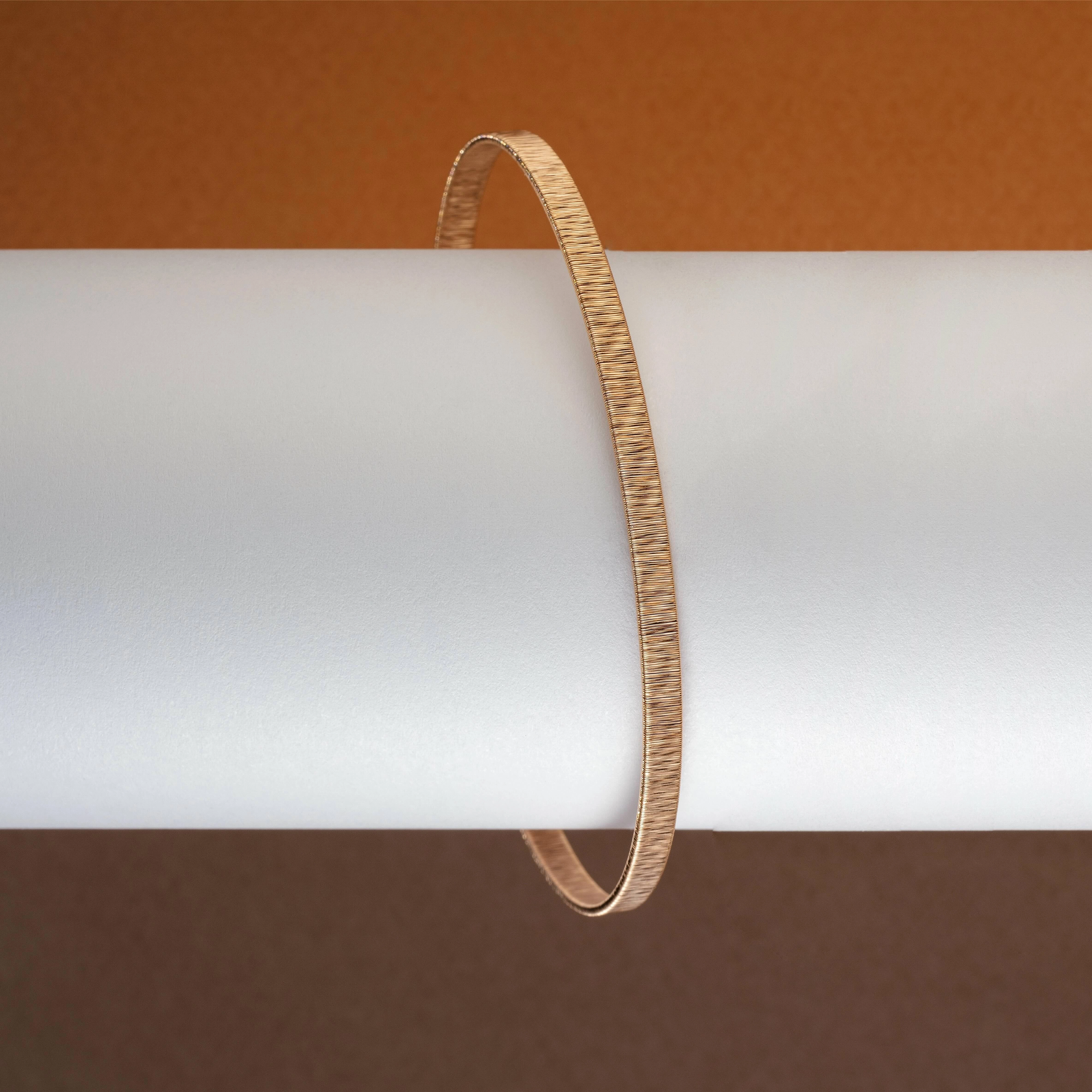 Rose Gold Italian Stud Bracelet - Nev Jewellery (1)