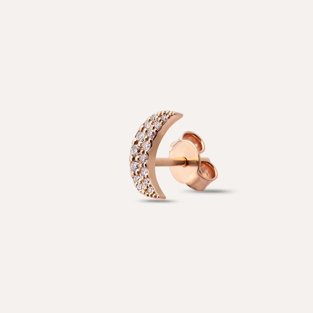 Rose Moon 0.06 CT Diamond Single Earring - Nev Jewellery (1)
