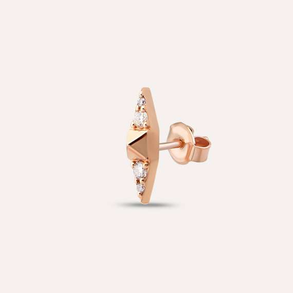 Rose Spike 0.05 CT Diamond Single Earring - 4