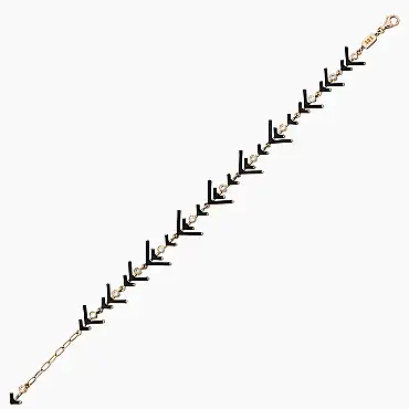 Rune 0.39 CT Diamond and Black Enamel Bracelet - Nev Jewellery (1)