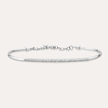 Sand White 0.37 CT Diamond White Gold Bracelet - Nev Jewellery