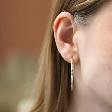 Scion Yellow Gold Hoop Earring - Nev Jewellery (1)