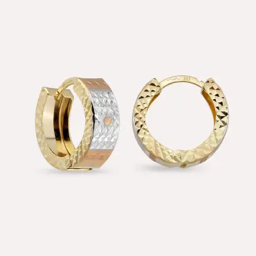 Sean Yellow Gold Hoop Earring - Nev Jewellery (1)