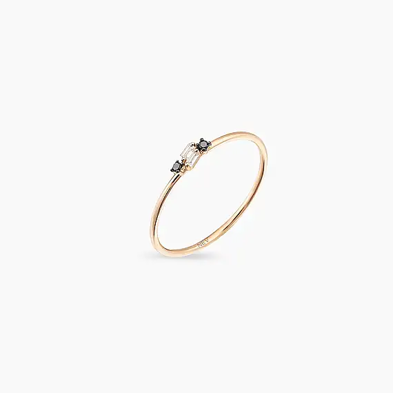 Seed 0.06 CT Black Diamond Ring - 3