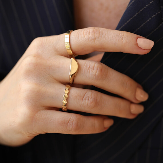 Sella Yellow Gold Ring - Nev Jewellery