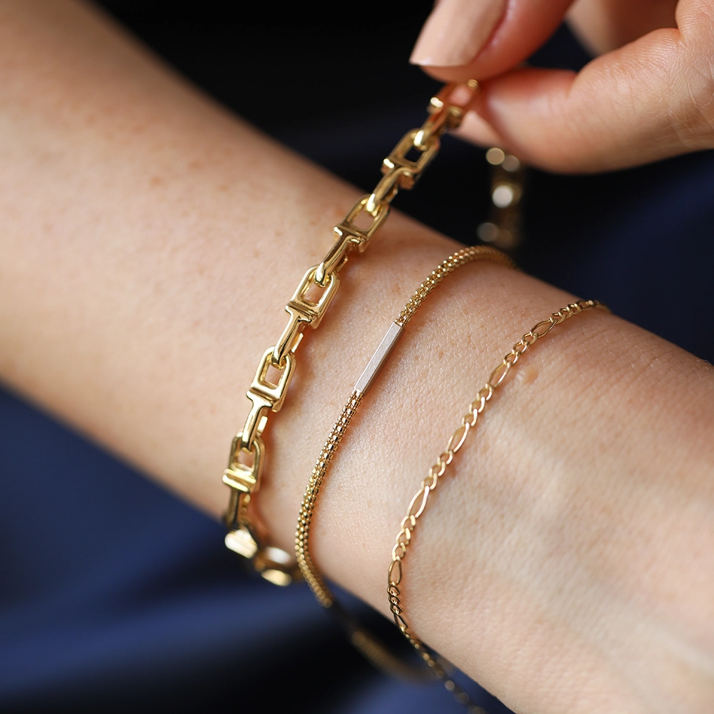 Sera Yellow Gold Italian Bracelet - 2