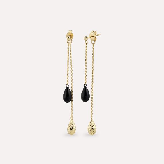 Shore Yellow Gold Dangling Earring - Nev Jewellery