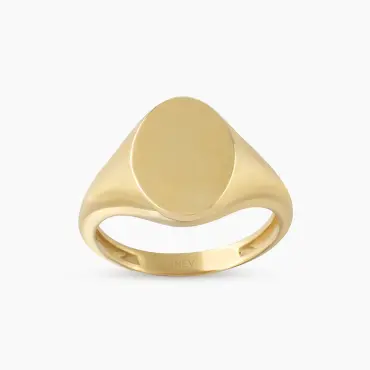 Signum Yellow Gold Ring - Nev Jewellery (1)
