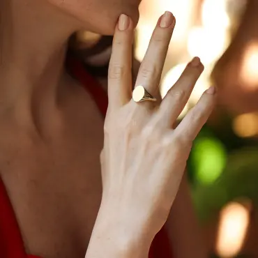 Signum Yellow Gold Ring - Nev Jewellery (1)