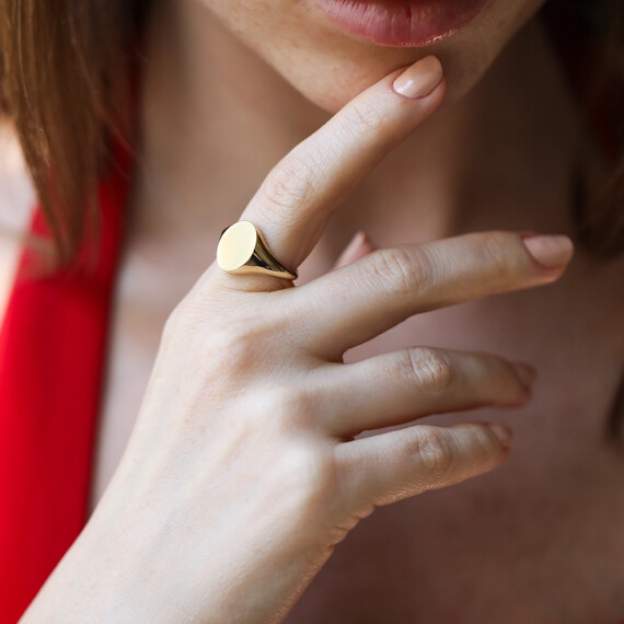 Signum Yellow Gold Ring - Nev Jewellery