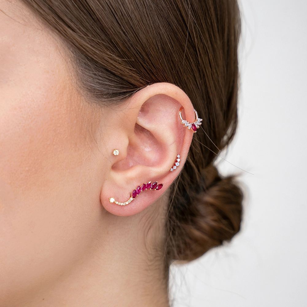 Sky Diamond Rose Gold Piercing - Nev Jewellery (1)