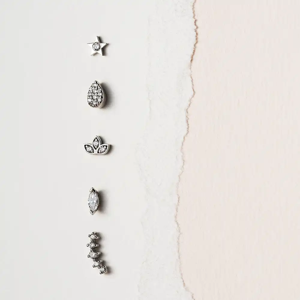 Sky Diamond White Gold Piercing - 6