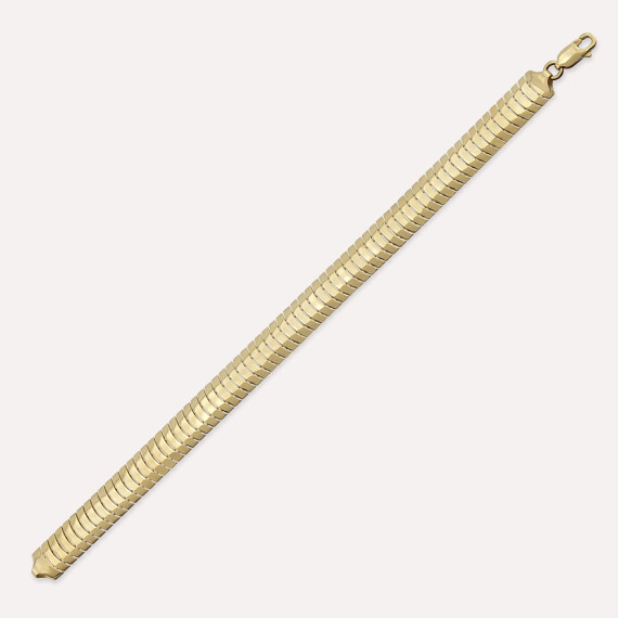 Slab Yellow Gold Bracelet - Nev Jewellery