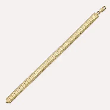 Slab Yellow Gold Bracelet - Nev Jewellery (1)