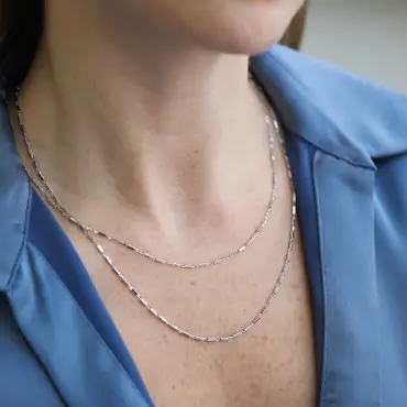 Slinky White Gold Chain - Nev Jewellery (1)