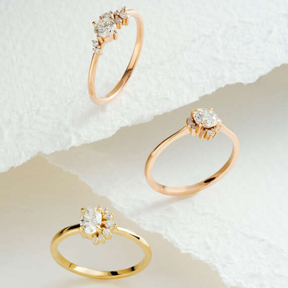 Sofia 0.59 CT Oval Cut Diamond Yellow Gold Ring - 6