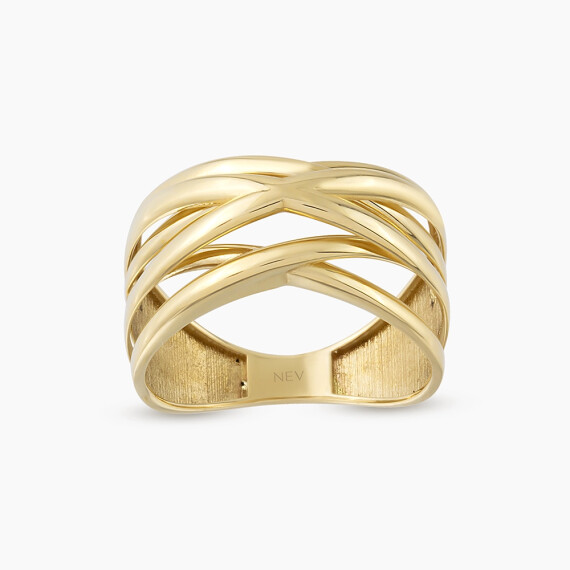 Solaire Yellow Gold Ring - Nev Jewellery