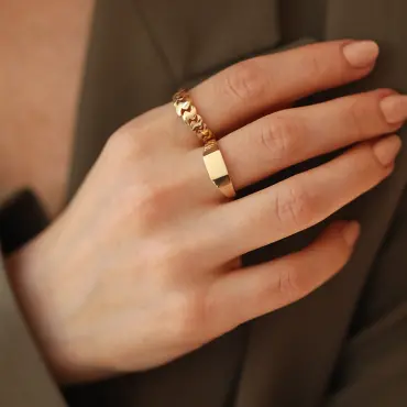 Solus Yellow Gold Ring - Nev Jewellery (1)